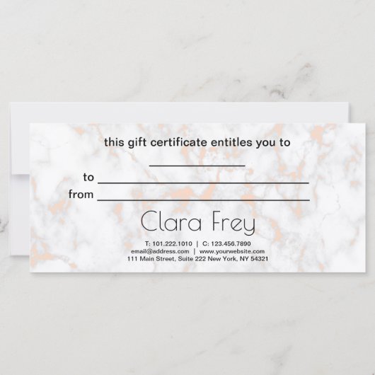 Elegante Rose aus Kupfer mit Goldlippen und Marmor (Rückseite)