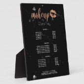 Elegante Rose aus Kupfer mit Goldlippen und Marmor Fotoplatte (Seite)