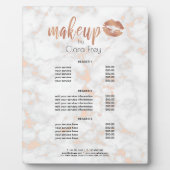 Elegante Rose aus Kupfer mit Goldlippen und Marmor Fotoplatte (Vorderseite)