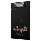 Elegante Rose aus Kupfer mit Goldlippen und Marmor Klemmbrett (Links)