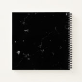 Elegante Rose aus Kupfer mit Goldlippen und Marmor Notizblock (Rückseite)