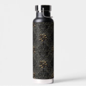 Elegante Rose aus schwarzem Gold Trinkflasche (Links)