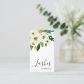 Elegante Rose aus weißem Wasser Visitenkarte (Stehend Vorderseite)