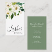 Elegante Rose aus weißem Wasser Visitenkarte (Vorne/Hinten)