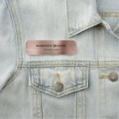 Elegante Rose Berufliches Business Namensschild (Beispiel)