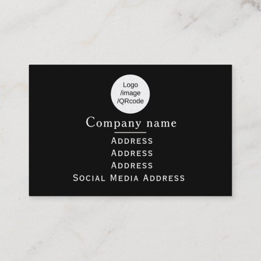 Elegante Rose Black Visitenkarte (Rückseite)