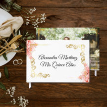 Elegante Rose Bläserweißgoldrahmen Quinceañera