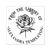 Elegante Rose Bloom #1P Bibliotheksname Permastempel (Design)