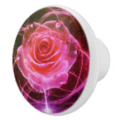 Elegante Rose Bloom: Akzent auf der Personalisiert Keramikknauf (Rechts)