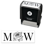 Elegante Rose Bloom Blume 2 Ursprüngliches Hochzei Permastempel (Beispiel)