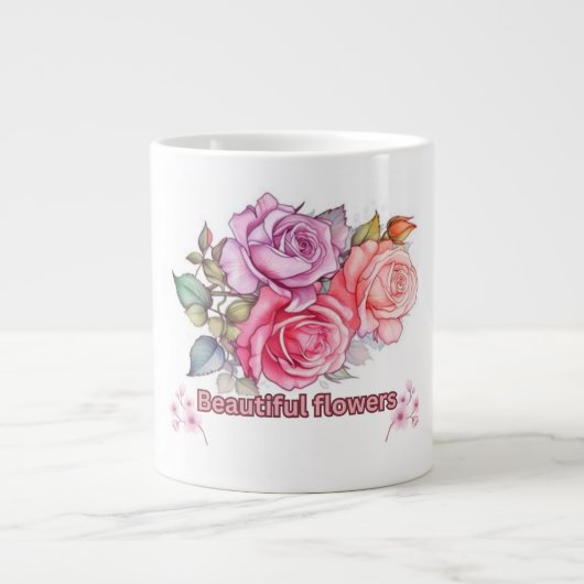 Elegante Rose Bloom Tasse Design (Vorderseite)