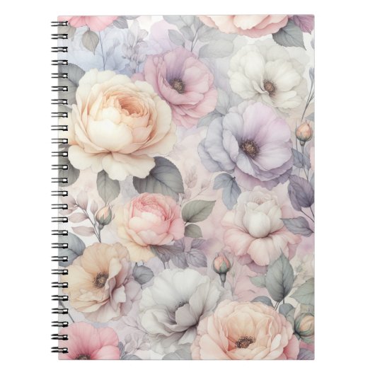 Elegante Rose Blossoms SpiralNotebook Notizblock (Vorderseite)