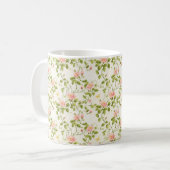 Elegante Rose Blüh Kaffeetasse (Vorderseite Links)
