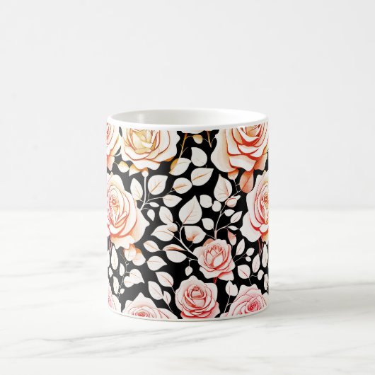 Elegante Rose blüht Kaffeetasse (Mittel)