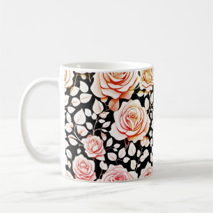 Elegante Rose blüht Kaffeetasse