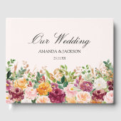 Elegante Rose Blume Blumenzwiebeln Gästebuch (Vorderseite)