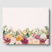 Elegante Rose Blume Blumenzwiebeln Gästebuch (Rückseite)