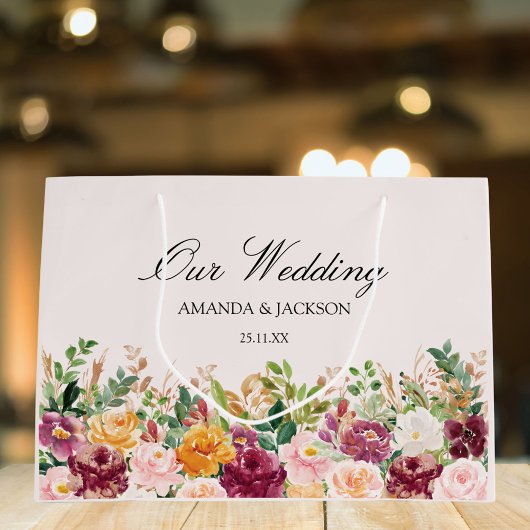 Elegante Rose Blume Blumenzwiebeln Große Geschenktüte