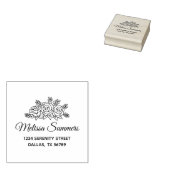 Elegante Rose Blume Bouquet Adresse 2 Gummistempel (Stempel)