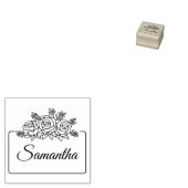 Elegante Rose Blume Bouquet Frame Individuelle Nam Gummistempel (Stempel)
