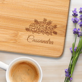 Elegante Rose Blume Bouquet Individuelle Name 2