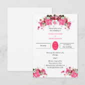 Elegante Rose Blume Custom Wedding Einladung (Vorne/Hinten)