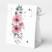 Elegante Rose Blume Custom Wedding Geschenkschachtel (Rückseite)