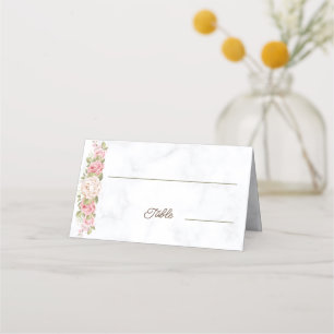 Elegante Rose Blume Custom Wedding Platzkarte
