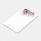 Elegante Rose Blume Handschrift Post-it Klebezettel (angewinkelt)
