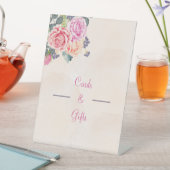 Elegante Rose Blume Hochzeitskarten und Geschenke Sockelschild (In Situ)