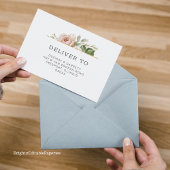 Elegante Rose-Blume Hochzeitsradarvorlage Dankeskarte