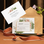 Elegante Rose-Blume Hochzeitsradarvorlage Dankeskarte