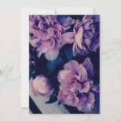 Elegante Rose Blume Hochzeitsreise Einladung (Rückseite)