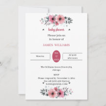 Elegante Rose Blume individuell auf die Babydusche