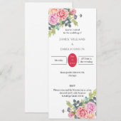 Elegante Rose Blume maßgeschneiderte Hochzeit Einladung (Vorne/Hinten)