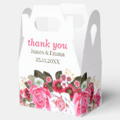 Elegante Rose Blume maßgeschneiderte Hochzeit Geschenkschachtel (Geöffnet)