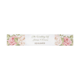 Elegante Rose Blume Personalisiert Einladungsbanderole