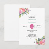 Elegante Rose Blume Personalisiert Hochzeit Einladung (Vorne/Hinten)