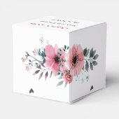 Elegante Rose Blume Personalisiert Hochzeit Geschenkschachtel (Rückseite)