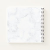 Elegante Rose Blume Personalisiert Hochzeit Notizblock (Rückseite)