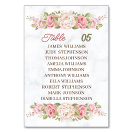 Elegante Rose Blume Personalisiert Hochzeit Tischnummer