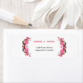 Elegante Rose Blume Personalisierte Rücksendeadres (Insitu)