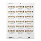 Elegante Rose Blume Rücksendeadresse Adressaufkleber (Vorne)