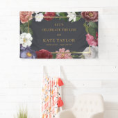 Elegante Rose Blumenbeerdigung Verbot Banner (Insitu)