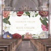 Elegante Rose Blumenbeerdigung Verbot Banner