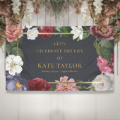 Elegante Rose Blumenbeerdigung Verbot Banner