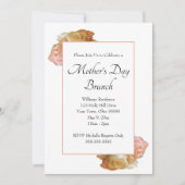 Elegante Rose Blumenbrunch Einladung (Vorderseite)