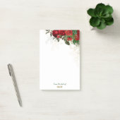 Elegante Rose Blumengestein Post-it Klebezettel (Büro)