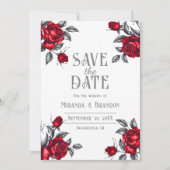 Elegante Rose Blumenhochzeit Speichern Sie die Dat Save The Date (Vorderseite)