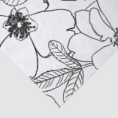 Elegante Rose Blumenlinie Zeichnend Design Seidenpapier (Ausschnitt)